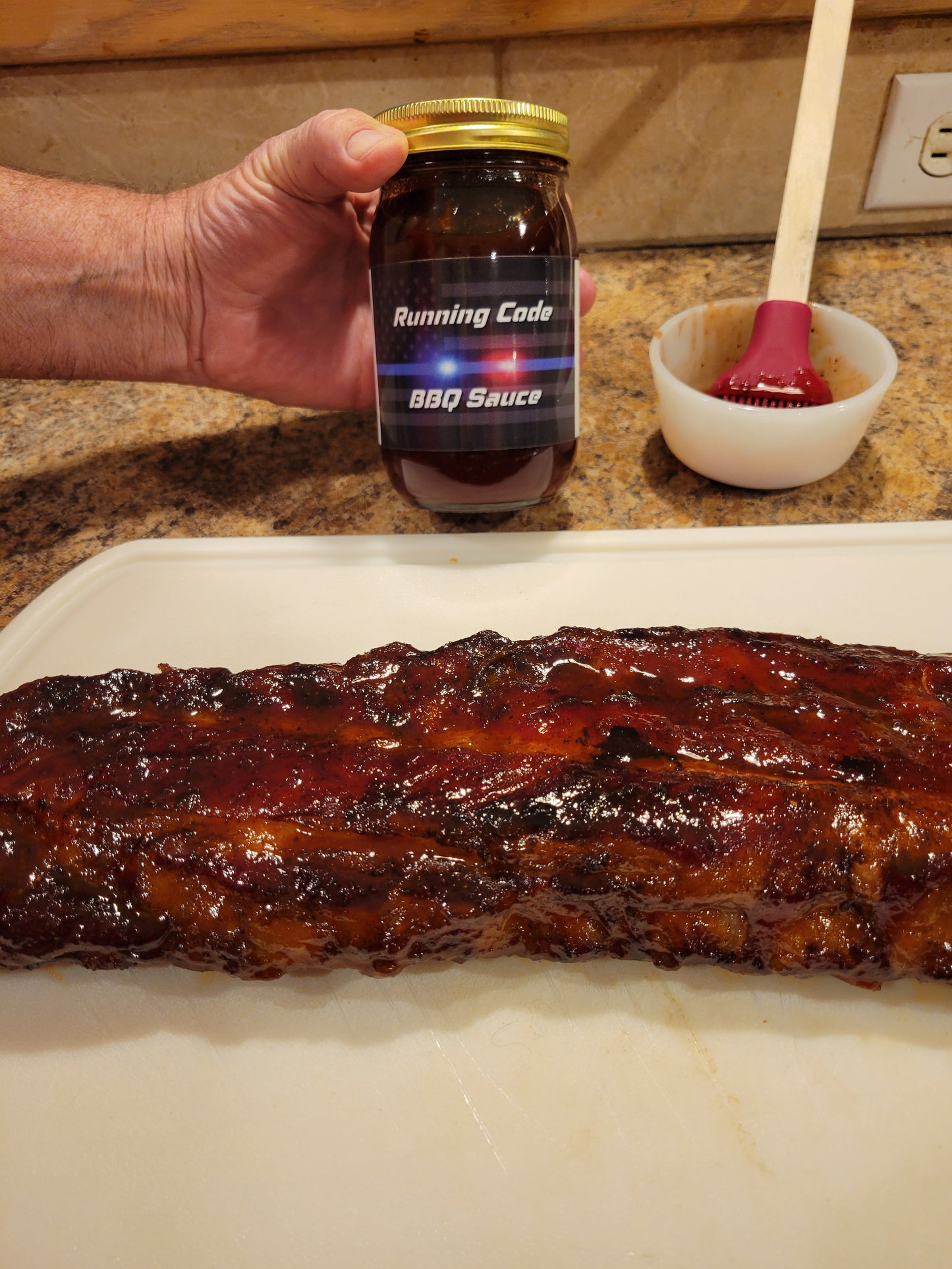 Running Code BBQ Sauce. Sweet Heat, Competition-Ready Flavor